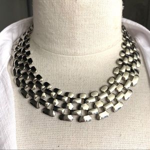 Lattice Silver Choker